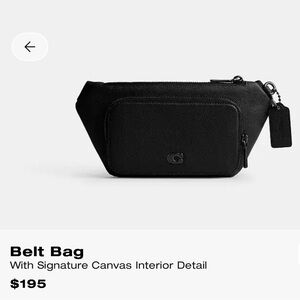 Coach Black Belt Bag